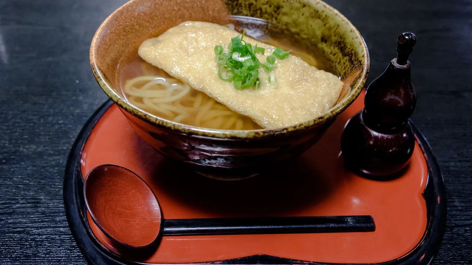 Kitsune udon as an affordable local meal for an Osaka travel budget