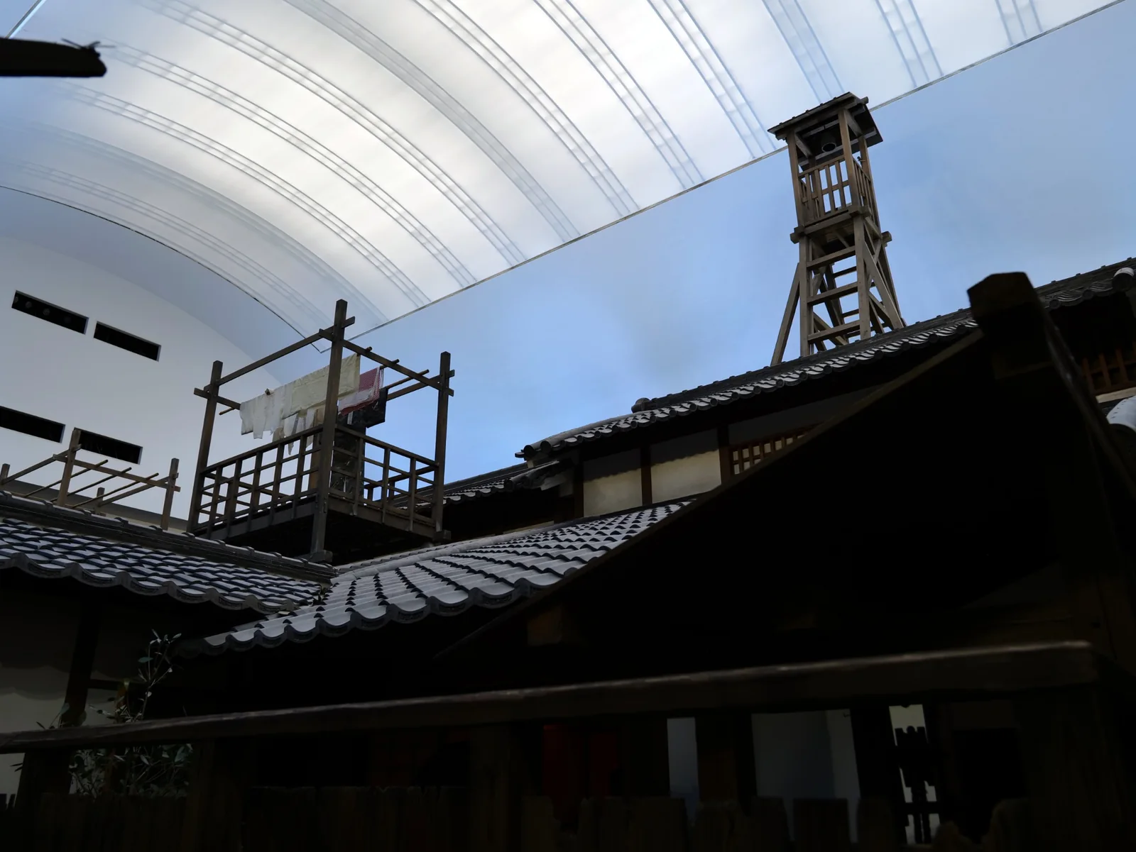 Reconstructed Edo-period Osaka townscape inside the Osaka Museum of Housing and Living