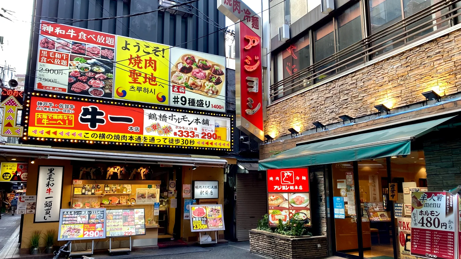 Yakiniku restaurants near Tsuruhashi Station in Osaka