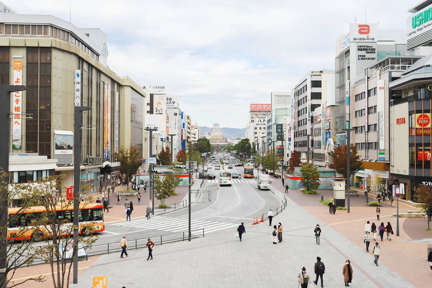 View of Himeji Castle from JR Himeji Station
