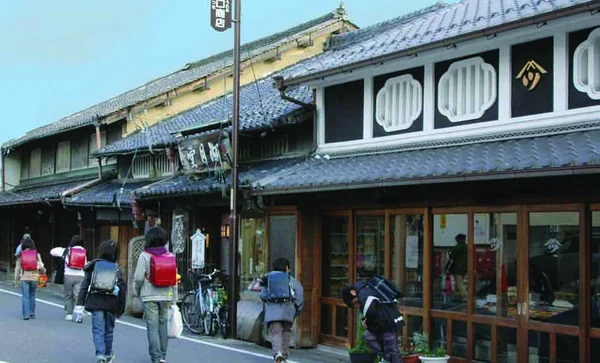 Traditional buildings along Honmachi Street in Iga Ueno Castle Town