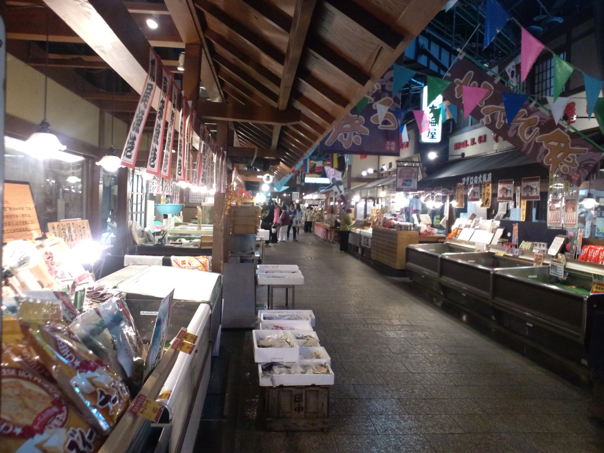 Inside Kuroshio Market at Wakayama Marina City