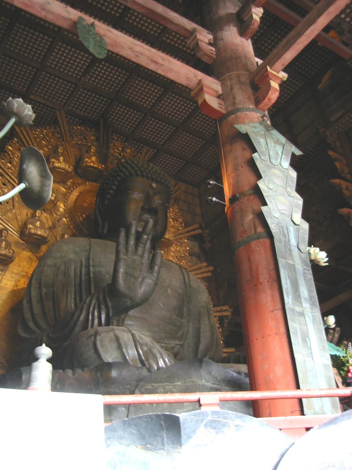 Great Buddha inside Todai-ji Temple in Nara
