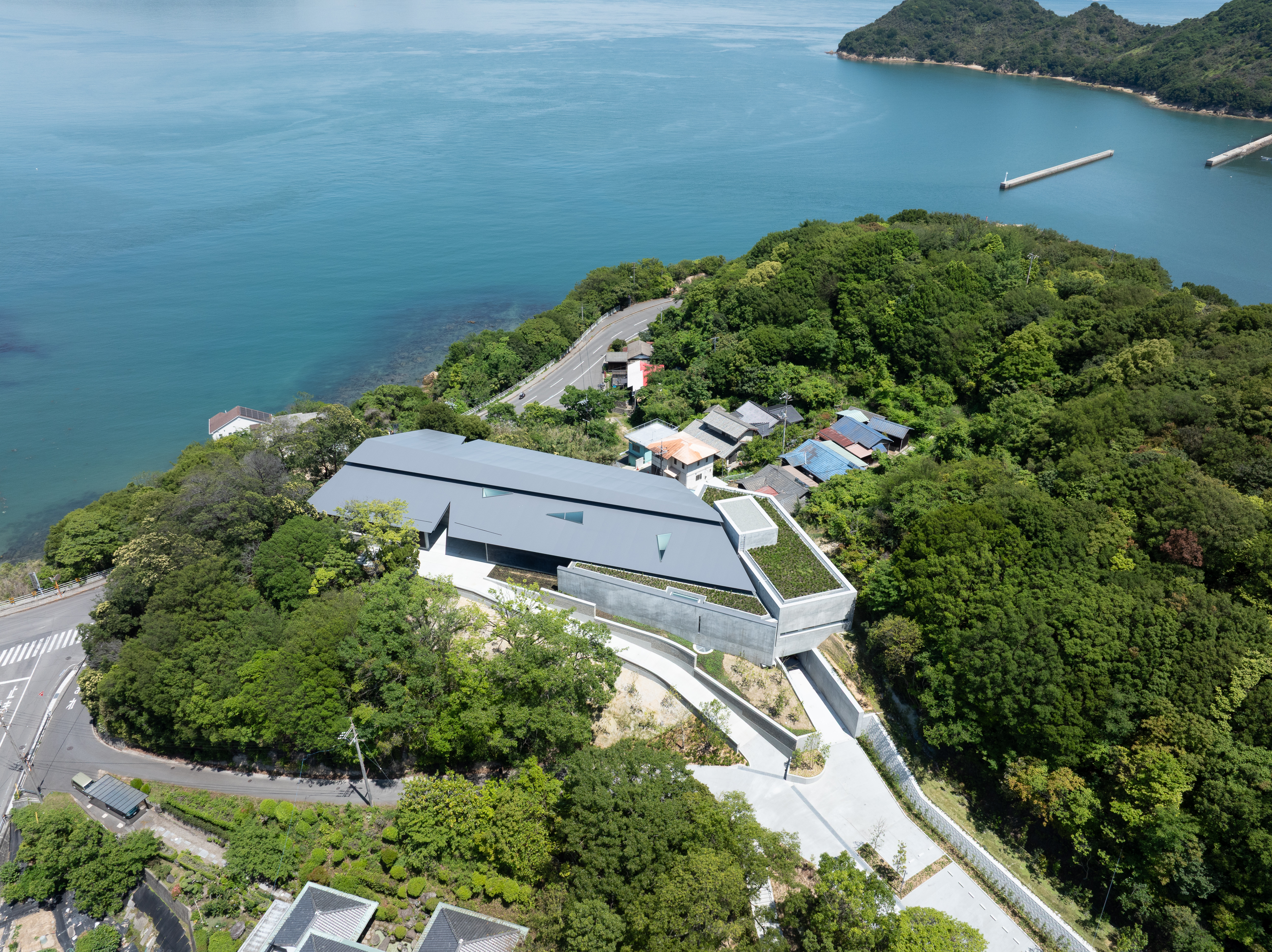Naoshima New Museum of Art overlooking the Seto Inland Sea