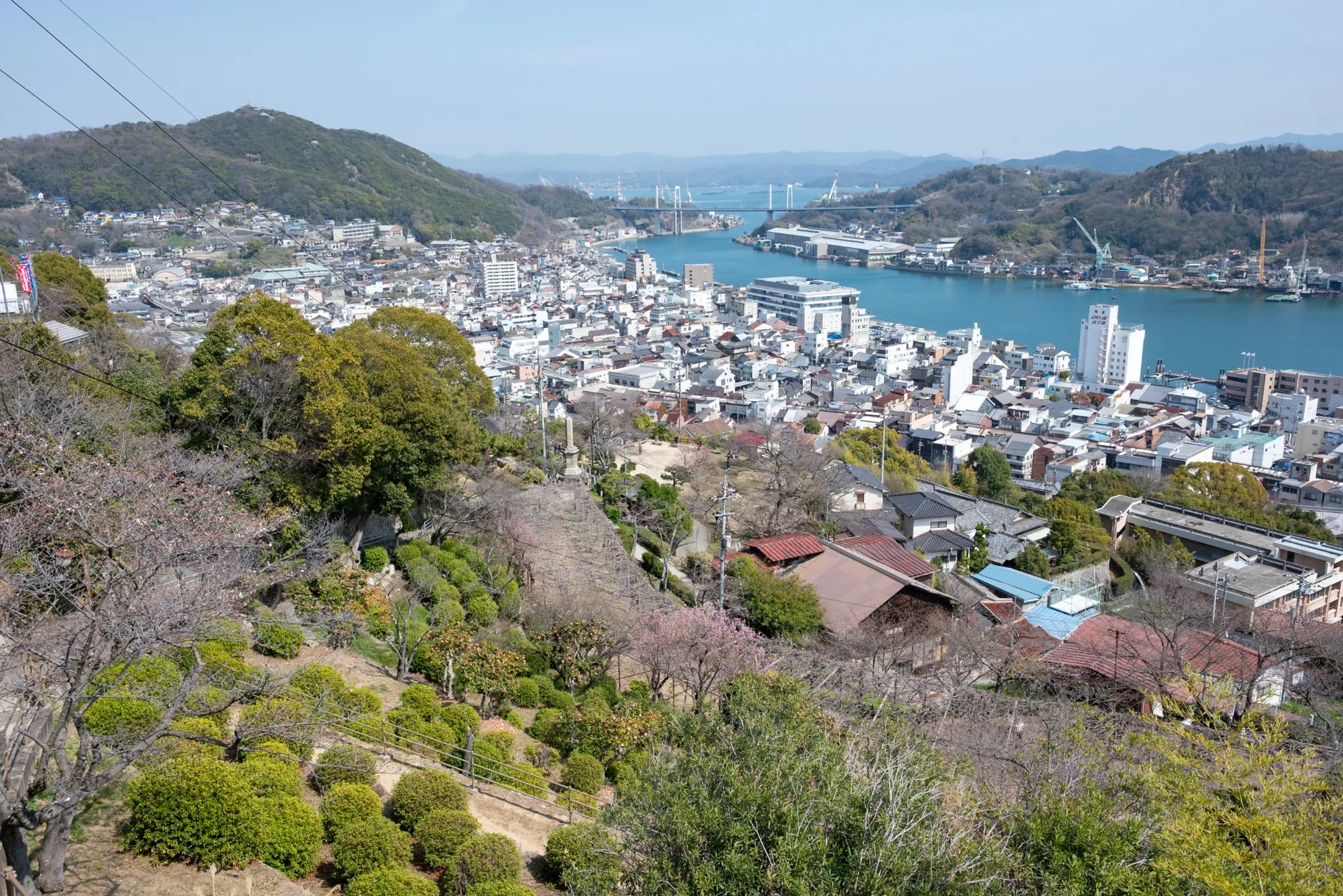 View of Onomichi from a hillside path near Senkoji