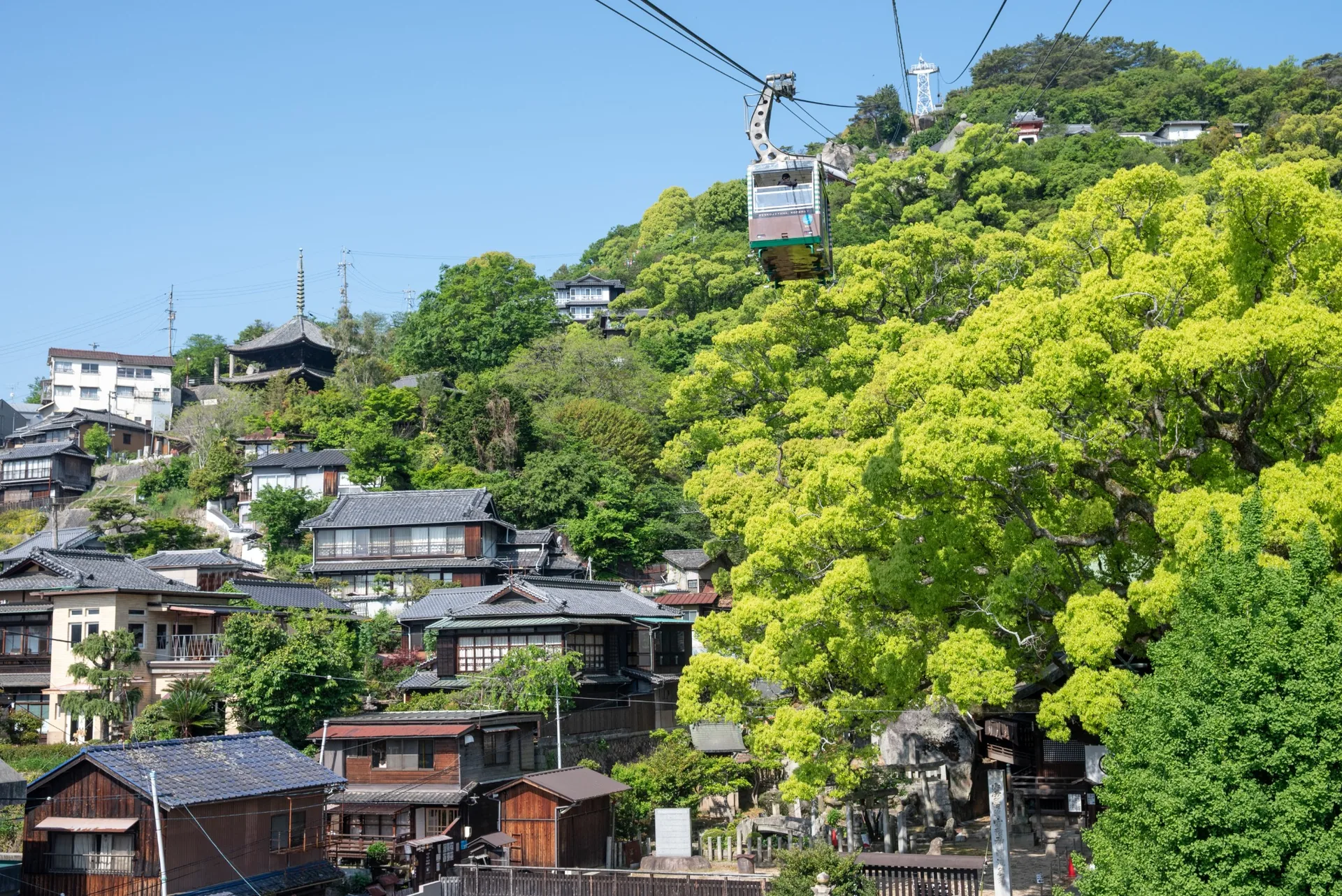 Senkoji Ropeway above the hillside town of Onomichi