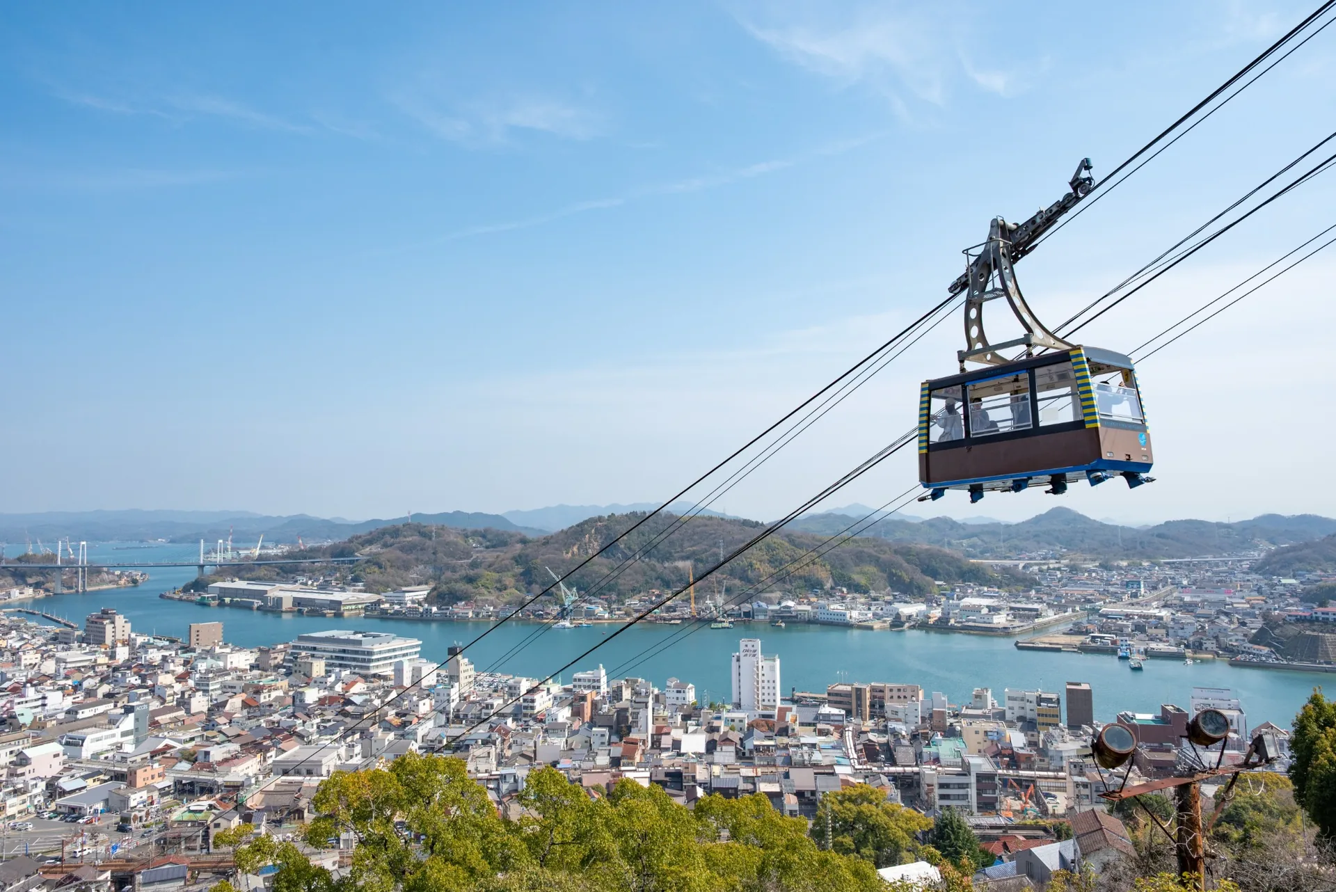 Senkoji Ropeway overlooking Onomichi and the Onomichi Channel