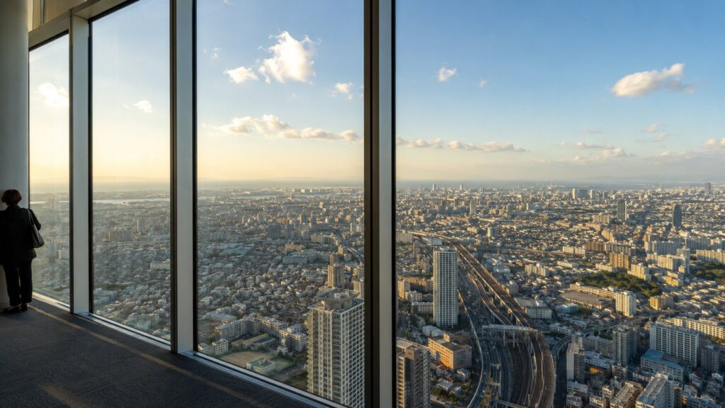 View of Osaka from the Abeno Harukas observation deck